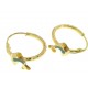 ORECCHINI BIMBA - Orecchini Bimba Bambina Cerchio Oro Giallo 18 kt Carati Ct 750 0,95 Gr