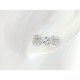 ORECCHINI ORO BIANCO - Orecchini Donna Oro Bianco 18 kt Carati Ct 750 2,10 Gr Zirconi Taglio Brillante