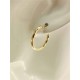 ORECCHINI CERCHIO GIALLI - Orecchini Martellati Donna Cerchio Cerchi Oro Giallo 18 kt Carati Ct 750 1.35 Gr