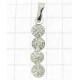 COLLANE ORO BIANCO - Collana Catenina Pendente Girocollo Donna Oro Bianco 18 Kt Carati Ct 750 1,20 Gr