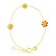 Bracciale Fiori Braccialetto Bimba Bambino Oro Giallo 18 Kt Carati Ct 750