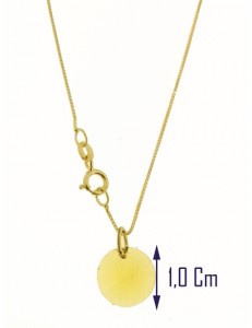 Collana Catenina Cristalli della Fortuna Donna Oro Giallo 18 Kt Carati Ct 750 1,10Gr