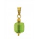 PENDENTE CUBO VERDE  - 8 colori oro Giallo Donna 18 Kt Carati Ct 750 1,0Gr