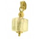 PENDENTE CUBO TRASPARENTE  - 8 colori oro Giallo Donna 18 Kt Carati Ct 750 1,0Gr