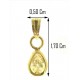 FOTO MISURE PENDENTE PUNTO LUCE - Donna Oro Giallo 18 Kt Carati Ct 750