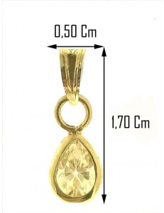 COLLANA PUNTO LUCE GOCCIA - Donna Oro Giallo 18 Kt Carati Ct 750 