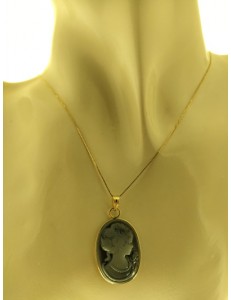 COLLANA CAMEO 02 - Donna Oro Giallo 18 Kt Carati Ct 750 2,10 Gr