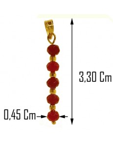 COLLANA FIAMMIFERO RUBINI -  Donna Oro Giallo 18 Kt Carati 750