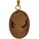 PENDENTE CAMEO MOD 03 - Donna Oro Giallo 18 Kt Carati Ct 750