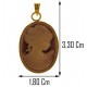 PENDENTE CAMEO MOD 03 - Donna Oro Giallo 18 Kt Carati Ct 750