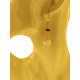 ORECCHINI PERLE E CORALLO PENDENTI - Donna Oro Giallo 18 kt Carati Ct 750