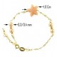 BRACCIALE BIMBA STELLA E PERLE - Bambina Oro Giallo 18 kt Carati Ct 750 