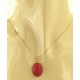 Collana Catenina Pendente Cabochon Donna Oro Giallo 18 Kt Carati Ct 750