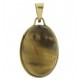 PENDENTE CABOCHON OCCHIO DI TIGRE - Donna  Oro Giallo 18 Kt Carati Ct 750