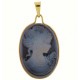 PENDENTE CAMEO BLU - Donna Oro Giallo 18 Kt Carati Ct 750