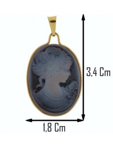 COLLANA CAMMEO - Donna Oro Giallo 18 Kt Carati Ct 750