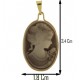 PENDENTE CAMEO - Donna Oro Giallo 18 Kt Carati Ct 750