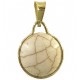 PENDENTE UNAKITE - Donna  Oro Giallo 18 Kt Carati Ct 750