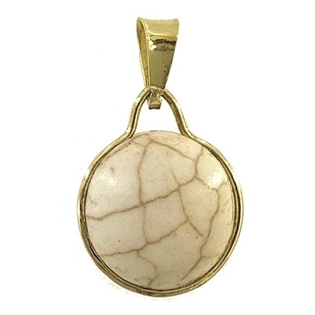 PENDENTE UNAKITE - Donna  Oro Giallo 18 Kt Carati Ct 750