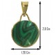 PENDENTE CABOCHON - Donna  Oro Giallo 18 Kt Carati Ct 750 1,20 Gr