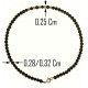 BRACCIALE SEMIRIGIDO SPINELLI NERI - Oro Giallo 18 Kt Carati Ct 750