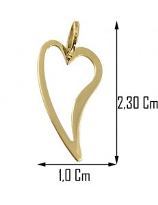 COLLANA CUORE MEDIO - Donna Oro Giallo 18 Kt Carati 750 