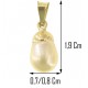 Ciondolo Pendente Perla Goccia Uomo Donna Oro Giallo 18 Kt Carati Ct 750 1,25Gr