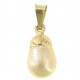 Ciondolo Pendente Perla Goccia Uomo Donna Oro Giallo 18 Kt Carati Ct 750 1,25Gr