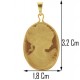 PENDENTE CAMMEO 01 - Donna Oro Giallo 18 Kt Carati Ct 750 