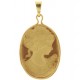 PENDENTE CAMMEO 01 - Donna Oro Giallo 18 Kt Carati Ct 750 