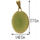 Collana Catenina Pendente Cabochon Donna Oro Giallo 18 Kt Carati Ct 750 3,50 Gr