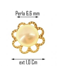 ORECCHINI ORO GIALLO - Orecchini Perle Donna Oro Giallo 18 Kt Carati Ct 750 1,35 Gr