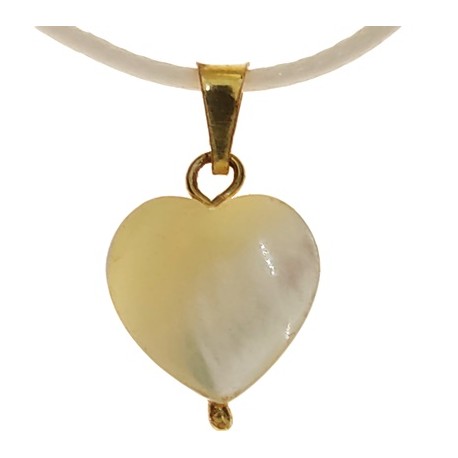 Collana Ciondolo Pendente Cuore Oro Giallo 18 Kt Carati Ct 750 1,2 Gr