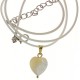 Collana Ciondolo Pendente Cuore Oro Giallo 18 Kt Carati Ct 750 1,2 Gr