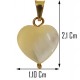 Collana Ciondolo Pendente Cuore Oro Giallo 18 Kt Carati Ct 750 1,2 Gr