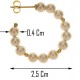 Orecchini Perle Cerchio Cerchi Donna Oro Giallo 18 Kt Carati Ct 750 Gr 3,00