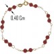 BRACCIALI DONNA - Bracciale Braccialetto Donna Corallo Rosso Oro Giallo 18 Kt Carati Ct 750