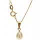 COLLANA PERLA GOCCIA - Donna Oro Giallo 18 Kt Carati Ct 750 