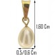 COLLANA PERLA GOCCIA - Donna Oro Giallo 18 Kt Carati Ct 750 