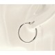 Orecchini Donna Cerchio Cerchi Oro Bianco18 kt Carati Ct 750 0,80 Gr